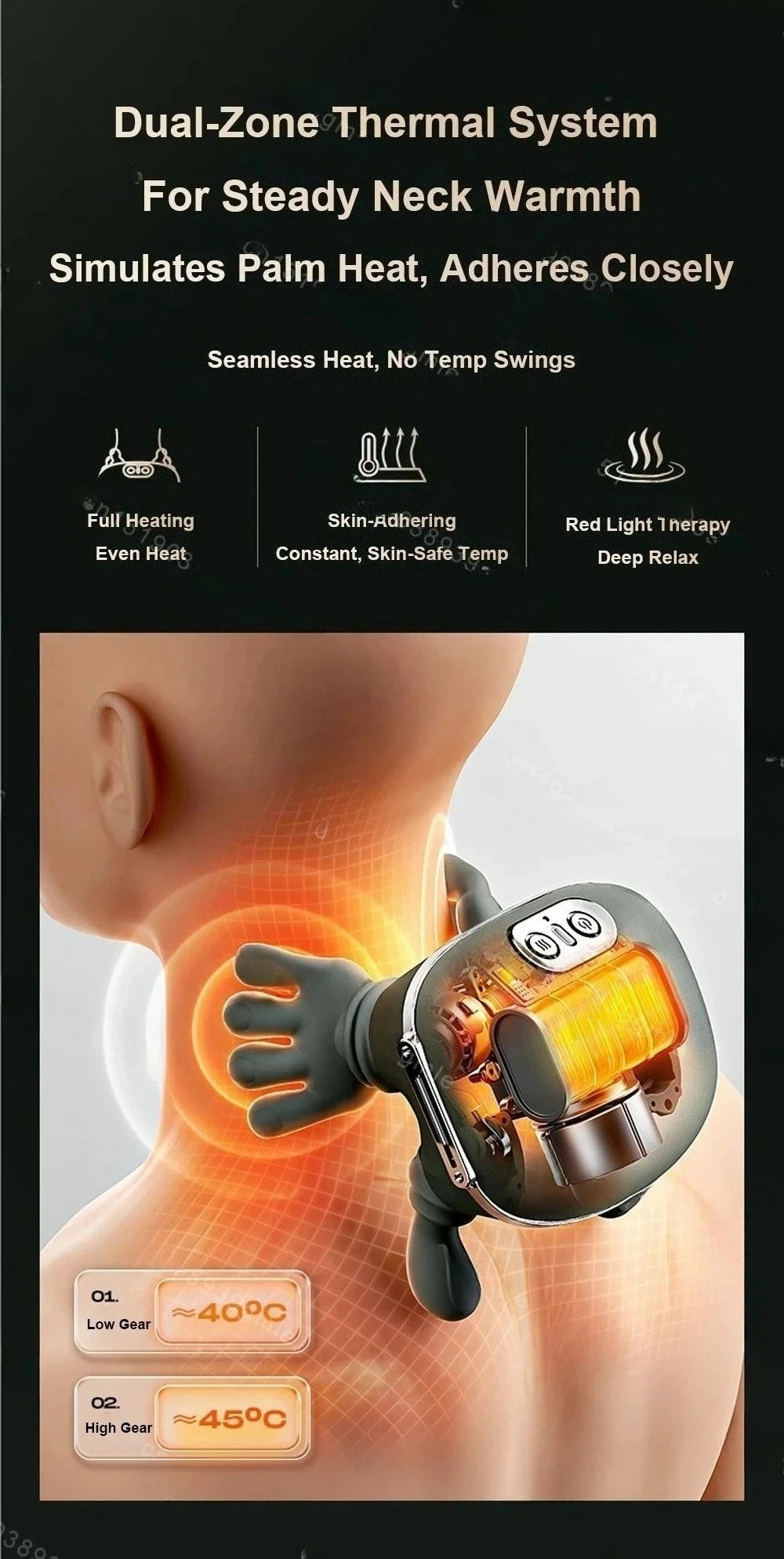 N7 Master Hand Shoulder and Neck Massager Cervical Spine Massager Trapezius Neck Massager Hot Compress Electric Cervical