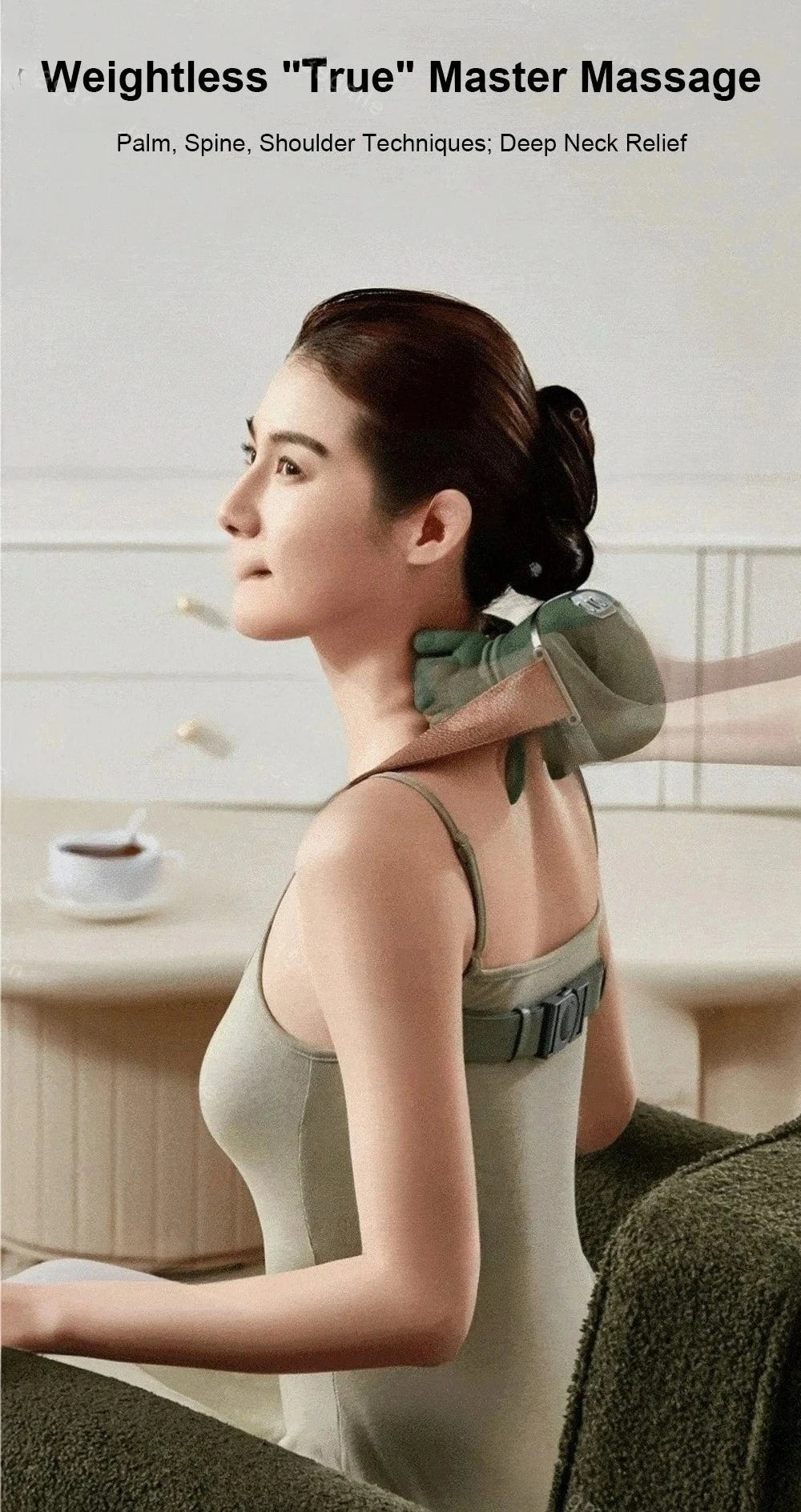 N7 Master Hand Shoulder and Neck Massager Cervical Spine Massager Trapezius Neck Massager Hot Compress Electric Cervical