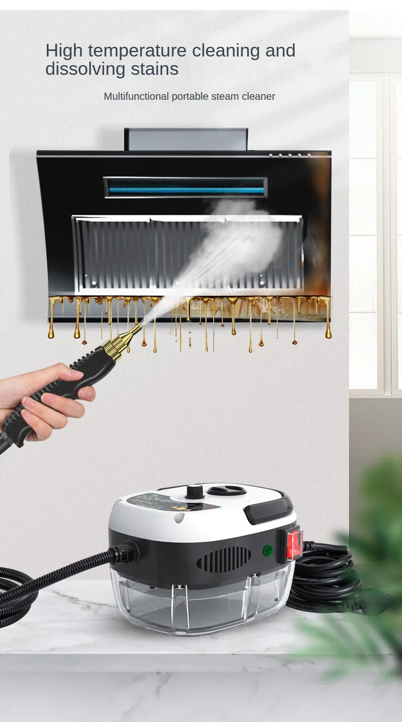 2500W Portable Steam Cleaner High Temperature Sterilization Pressure Jet Washer Machine for Home Car Kitchen Air Conditioner