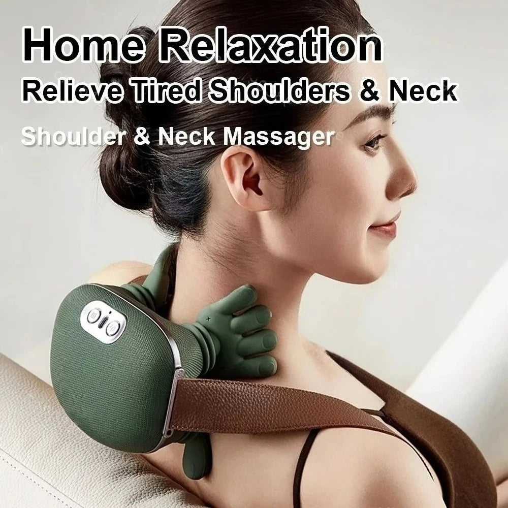 N7 Master Hand Shoulder and Neck Massager Cervical Spine Massager Trapezius Neck Massager Hot Compress Electric Cervical
